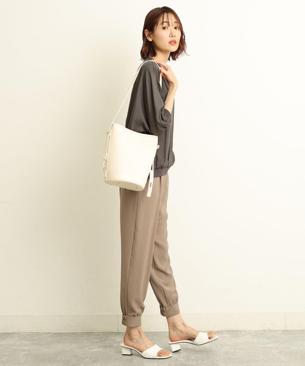 BPCGP64120 MK MICHEL KLEIN BAG(MK ミッシェルクラン バッグ) コンビネーションバケツ型ショルダー アイボリー