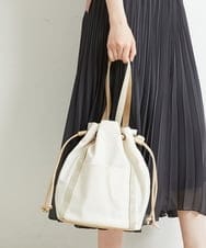 BPCGP66130 MK MICHEL KLEIN BAG(MK ミッシェルクラン バッグ) [2WAY]巾着デザイントートバッグ アイボリー