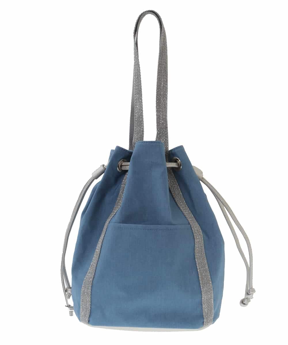 BPCGP66130 MK MICHEL KLEIN BAG(MK ミッシェルクラン バッグ) [2WAY]巾着デザイントートバッグ ブルー