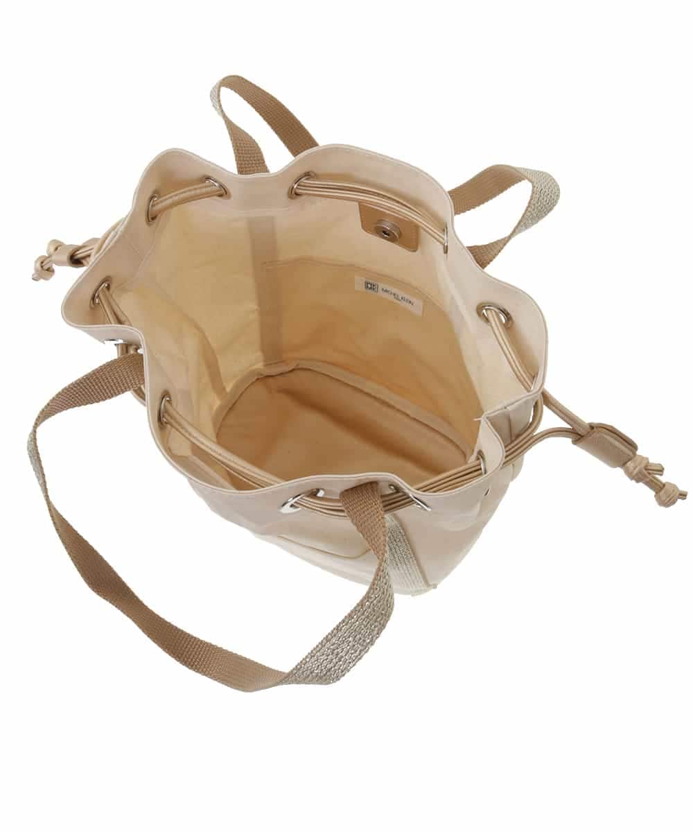 BPCGP66130 MK MICHEL KLEIN BAG(MK ミッシェルクラン バッグ) [2WAY]巾着デザイントートバッグ アイボリー