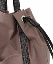 BPCGP66130 MK MICHEL KLEIN BAG(MK ミッシェルクラン バッグ) [2WAY]巾着デザイントートバッグ モカベージュ