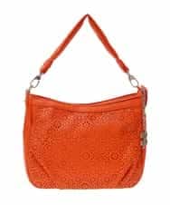 BPCGS30150 MK MICHEL KLEIN BAG(MK ミッシェルクラン バッグ) [2WAY/チャーム付き]パンチングデザインバッグ オレンジ