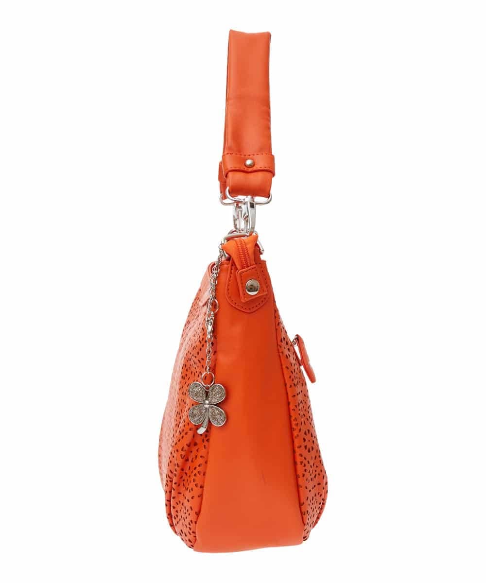 BPCGS30150 MK MICHEL KLEIN BAG(MK ミッシェルクラン バッグ) [2WAY/チャーム付き]パンチングデザインバッグ オレンジ