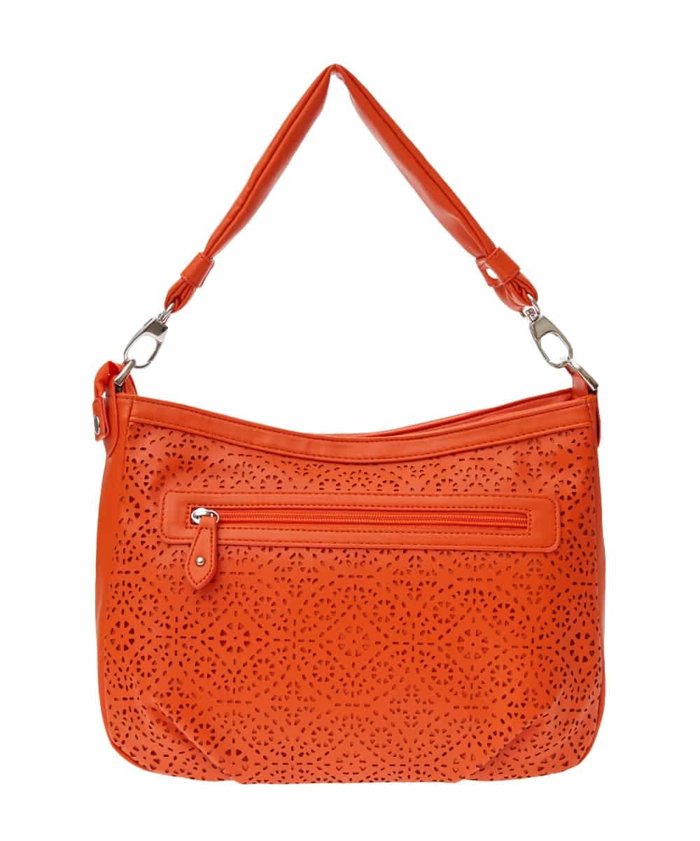 BPCGS30150 MK MICHEL KLEIN BAG(MK ミッシェルクラン バッグ) [2WAY/チャーム付き]パンチングデザインバッグ オレンジ
