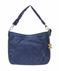 BPCGS30150 MK MICHEL KLEIN BAG(MK ミッシェルクラン バッグ) [2WAY/チャーム付き]パンチングデザインバッグ ネイビー