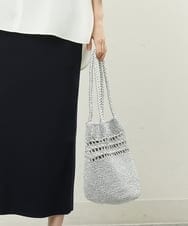 BPCGS32140 MK MICHEL KLEIN BAG(MK ミッシェルクラン バッグ) ラメカラーメッシュトートバッグ シルバー