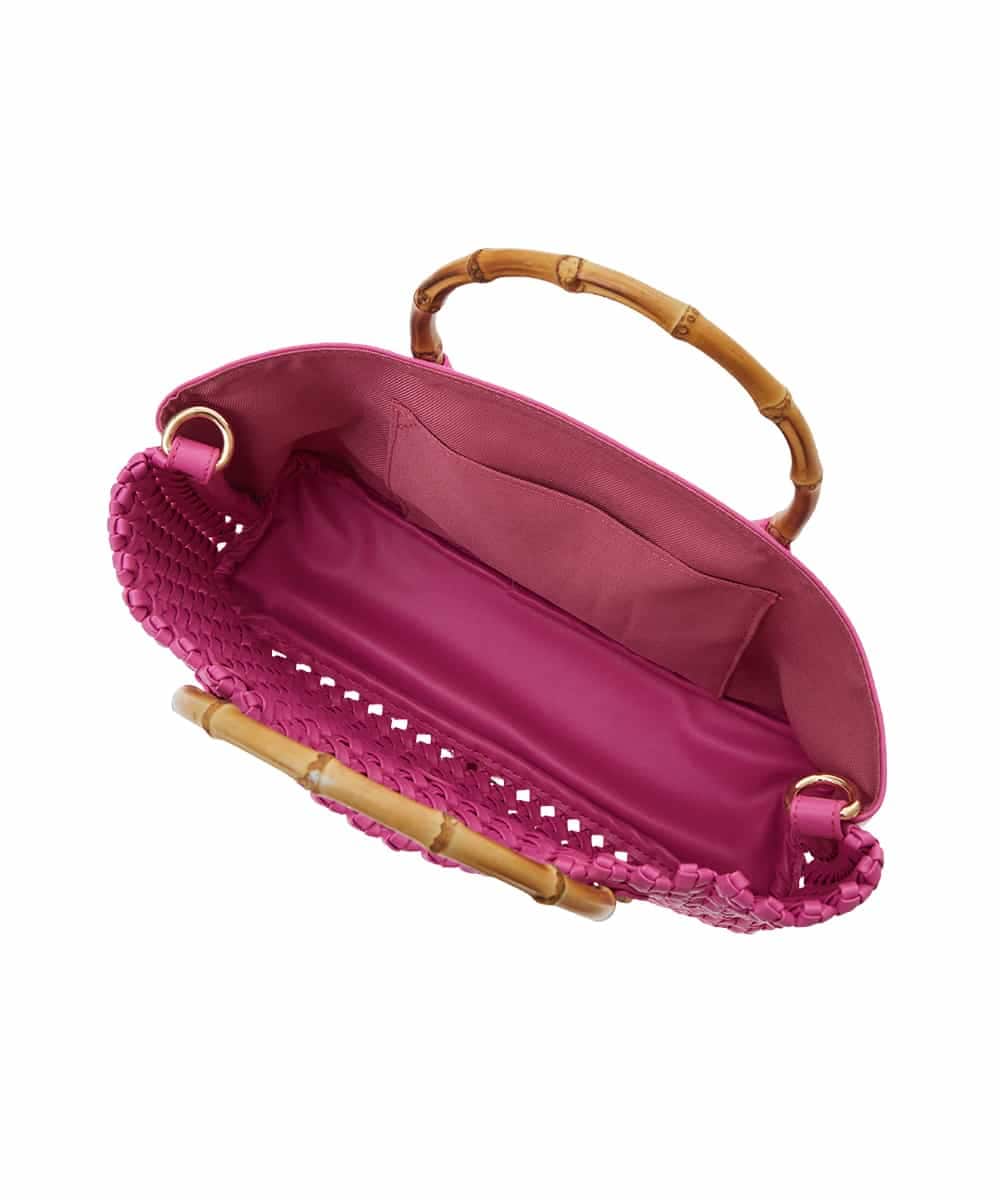 BPCGS38160 MK MICHEL KLEIN BAG(MK ミッシェルクラン バッグ) [2WAY]バンブーハンドルメッシュデザインバッグ ピンク