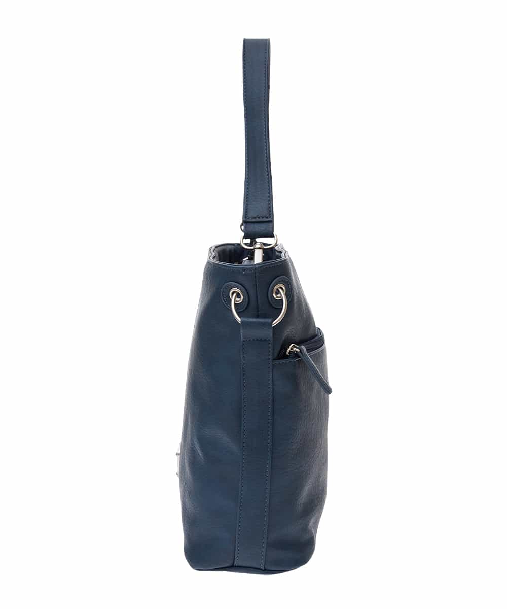 BPCGS39150 MK MICHEL KLEIN BAG(MK ミッシェルクラン バッグ) 【2WAY】異素材デザインワンハンドルバッグ ネイビー