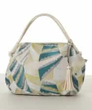 BPCGS42130 MK MICHEL KLEIN BAG(MK ミッシェルクラン バッグ) [裏地抗菌加工]ジャガードデザイントライアングルバッグ グリーン