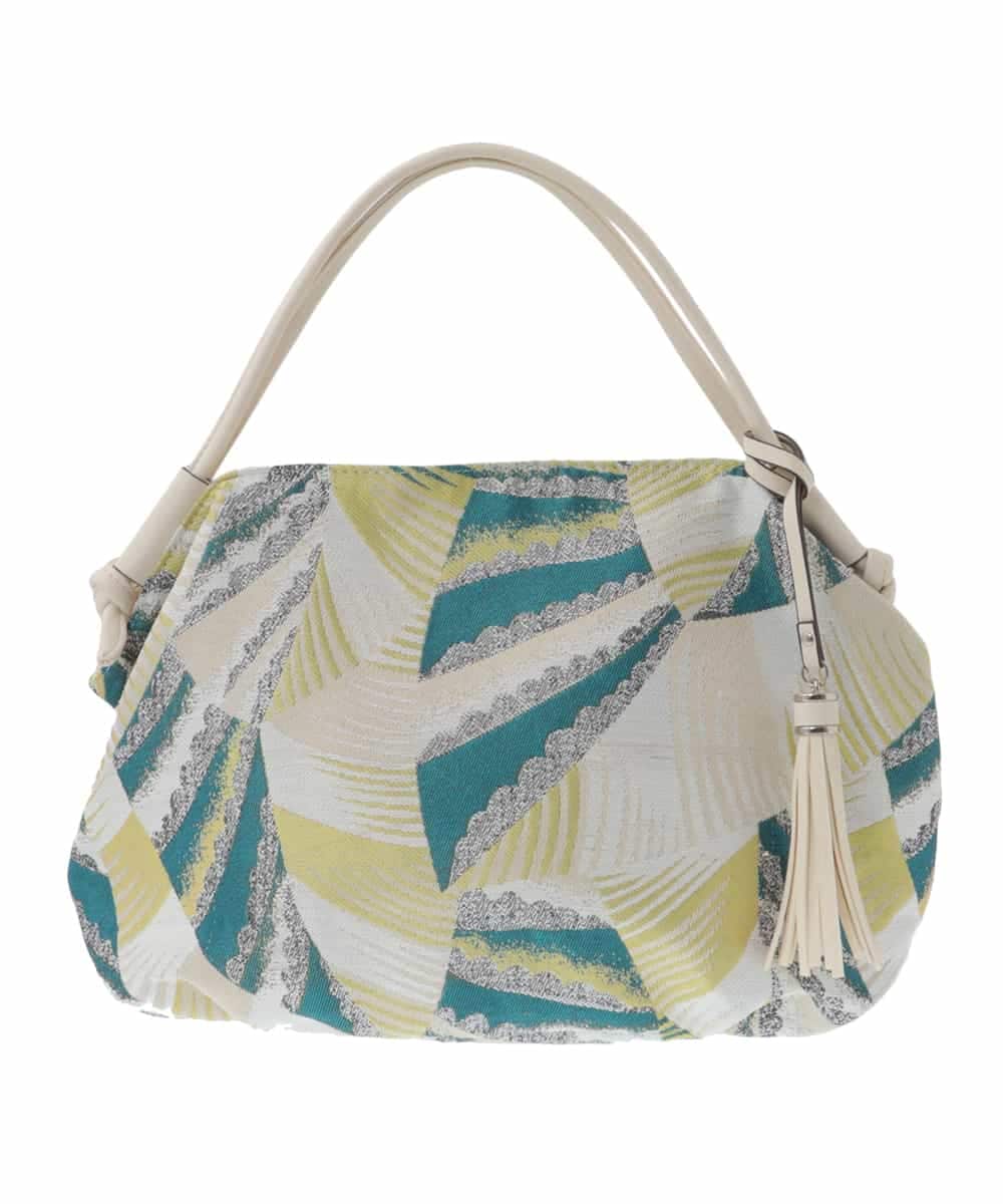 BPCGS42130 MK MICHEL KLEIN BAG(MK ミッシェルクラン バッグ) [裏地抗菌加工]ジャガードデザイントライアングルバッグ グリーン