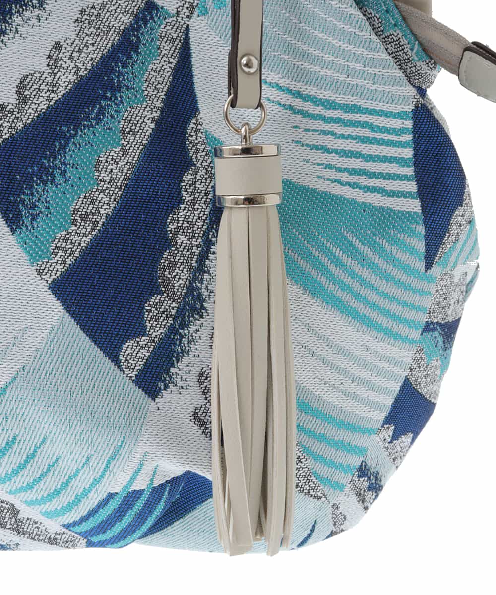BPCGS42130 MK MICHEL KLEIN BAG(MK ミッシェルクラン バッグ) [裏地抗菌加工]ジャガードデザイントライアングルバッグ グリーン