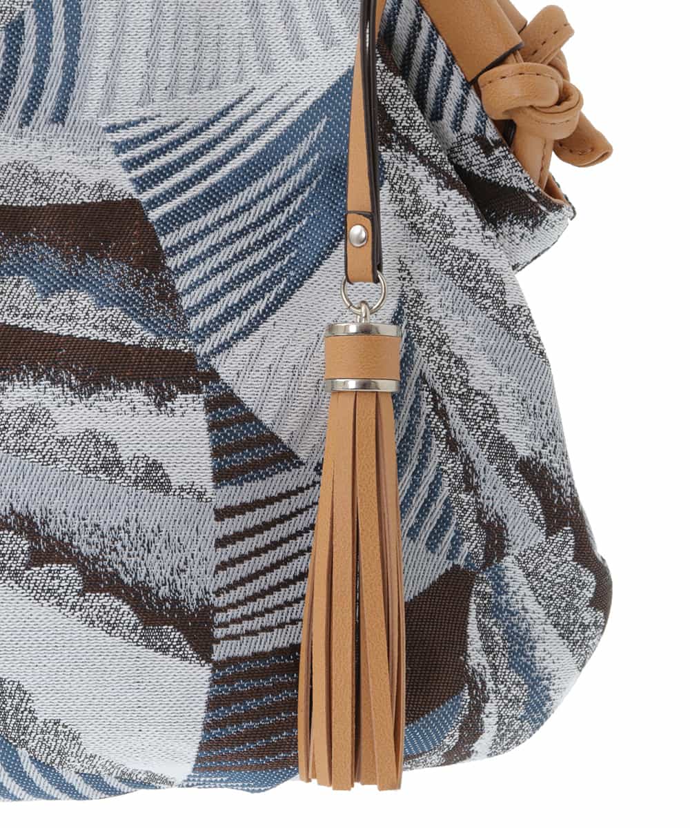 BPCGS42130 MK MICHEL KLEIN BAG(MK ミッシェルクラン バッグ) [裏地抗菌加工]ジャガードデザイントライアングルバッグ グリーン