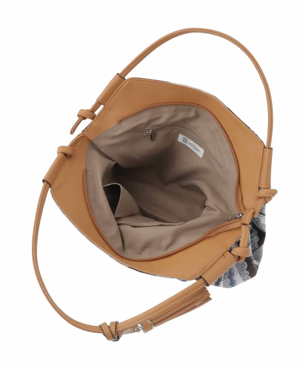BPCGS42130 MK MICHEL KLEIN BAG(MK ミッシェルクラン バッグ) [裏地抗菌加工]ジャガードデザイントライアングルバッグ グリーン