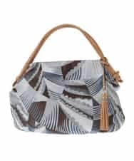 BPCGS42130 MK MICHEL KLEIN BAG(MK ミッシェルクラン バッグ) [裏地抗菌加工]ジャガードデザイントライアングルバッグ ブラック