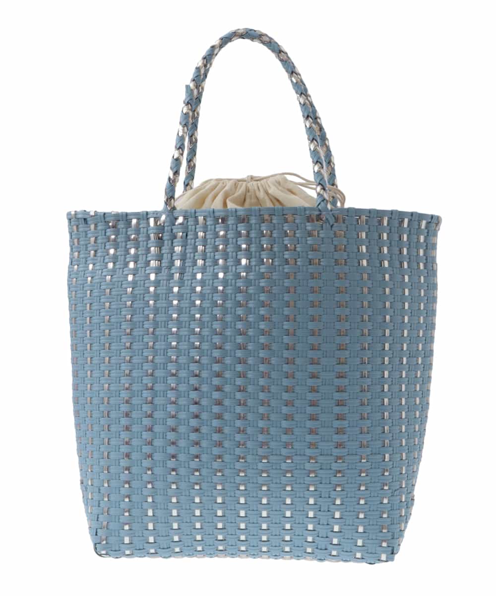 BPCGS42140 MK MICHEL KLEIN BAG(MK ミッシェルクラン バッグ) [巾着付き]メタルメッシュトートバッグ ライトブルー