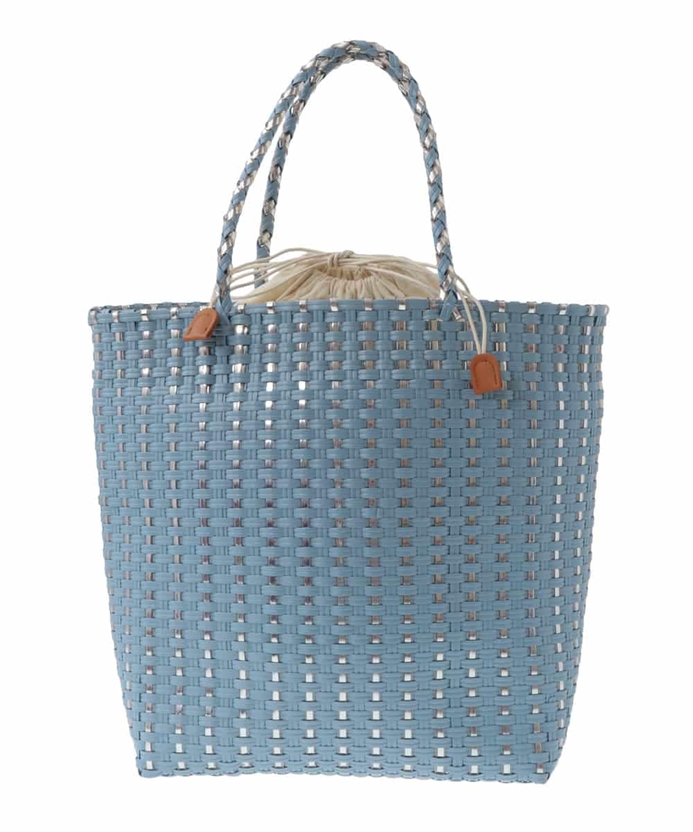 BPCGS42140 MK MICHEL KLEIN BAG(MK ミッシェルクラン バッグ) [巾着付き]メタルメッシュトートバッグ ライトブルー