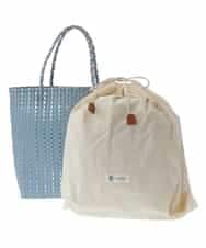 BPCGS42140 MK MICHEL KLEIN BAG(MK ミッシェルクラン バッグ) [巾着付き]メタルメッシュトートバッグ ライトブルー