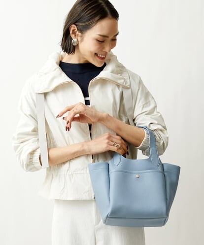 BPCGS44140 MK MICHEL KLEIN BAG 【2WAY】【ペットボトルホルダー付き】フェイクレザーミニトートバッグ