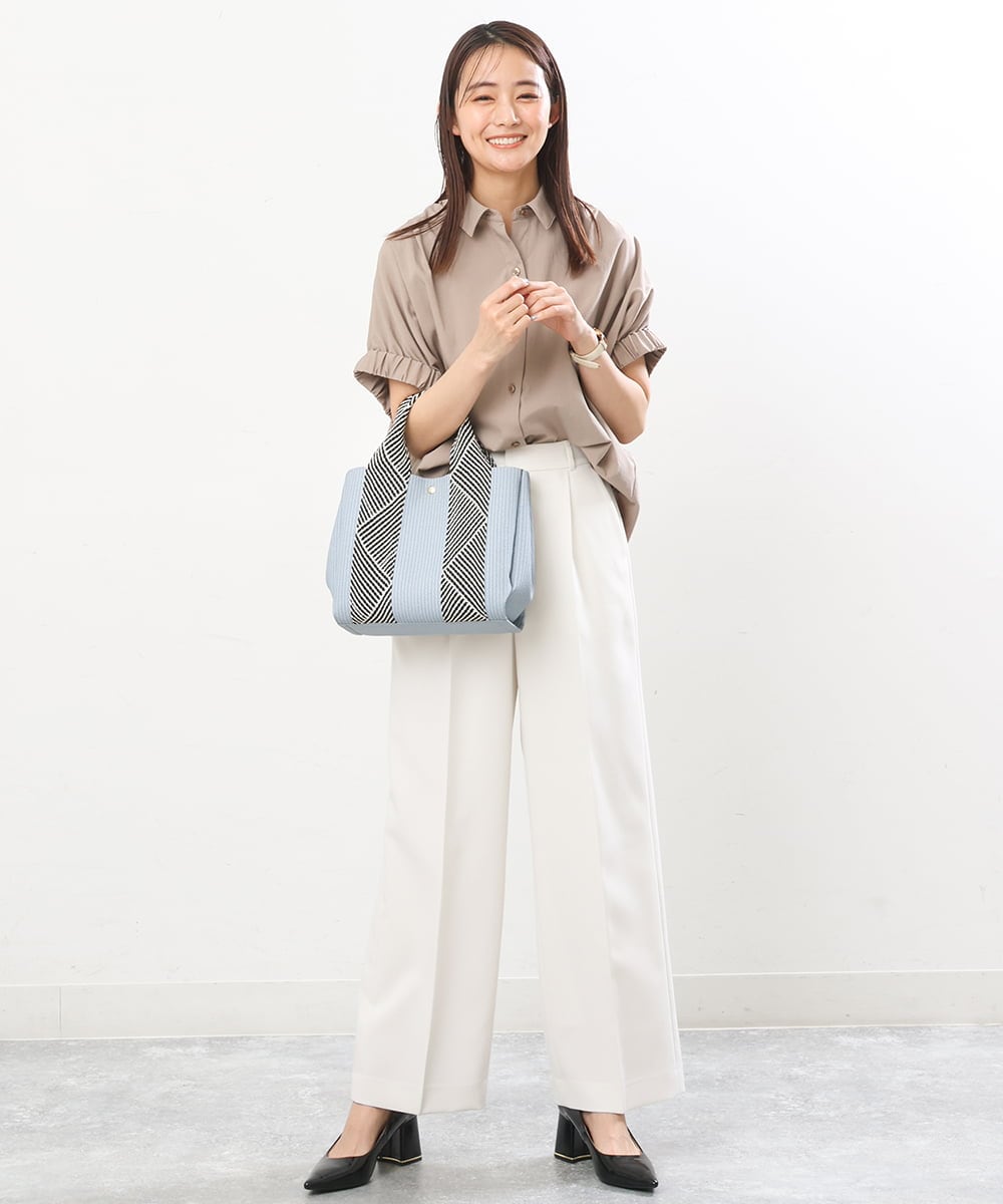 BPCGS55140 MK MICHEL KLEIN BAG(MK ミッシェルクラン バッグ) [2WAY/バッグインバッグ]ラメデザインハンドルトートバッグ ライトブルー