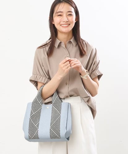 BPCGS55140 MK MICHEL KLEIN BAG [2WAY/バッグインバッグ]ラメデザインハンドルトートバッグ