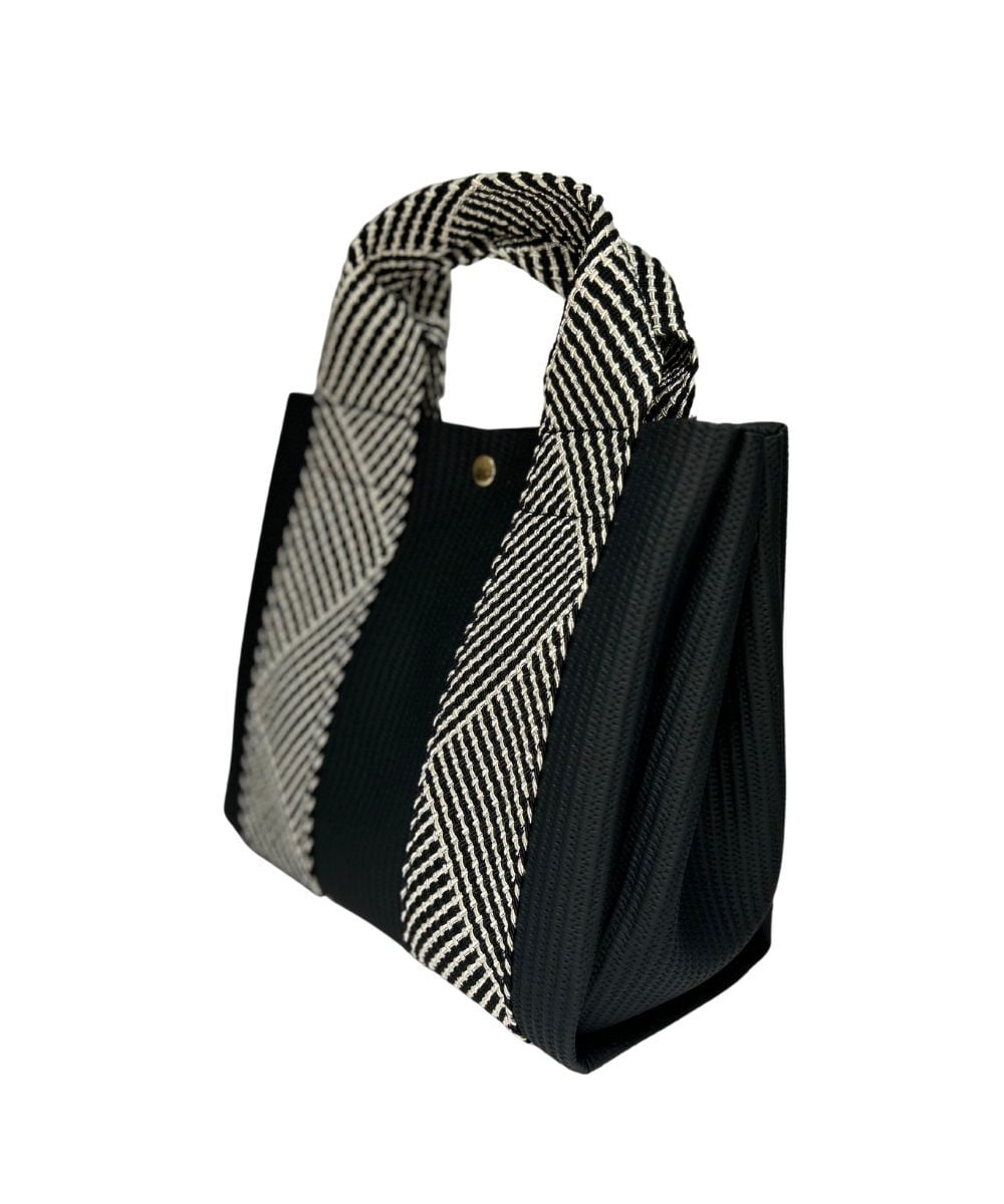 BPCGS55140 MK MICHEL KLEIN BAG(MK ミッシェルクラン バッグ) [2WAY/バッグインバッグ]ラメデザインハンドルトートバッグ ブラック