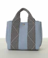 BPCGS55140 MK MICHEL KLEIN BAG(MK ミッシェルクラン バッグ) [2WAY/バッグインバッグ]ラメデザインハンドルトートバッグ ライトブルー