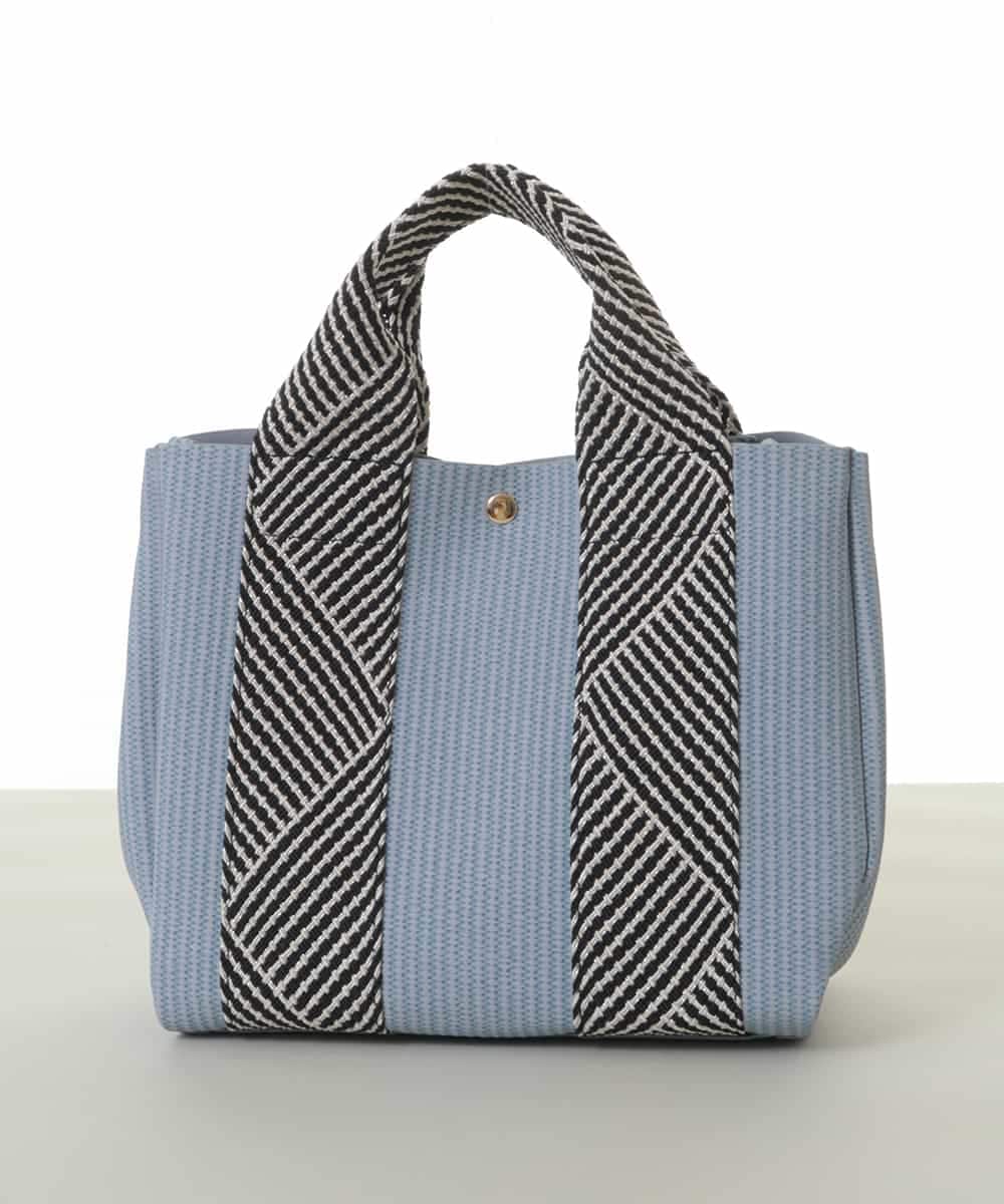BPCGS55140 MK MICHEL KLEIN BAG(MK ミッシェルクラン バッグ) [2WAY/バッグインバッグ]ラメデザインハンドルトートバッグ ライトブルー
