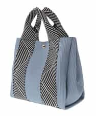 BPCGS55140 MK MICHEL KLEIN BAG(MK ミッシェルクラン バッグ) [2WAY/バッグインバッグ]ラメデザインハンドルトートバッグ ライトブルー