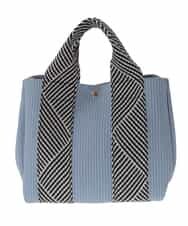 BPCGS55140 MK MICHEL KLEIN BAG(MK ミッシェルクラン バッグ) [2WAY/バッグインバッグ]ラメデザインハンドルトートバッグ ライトブルー