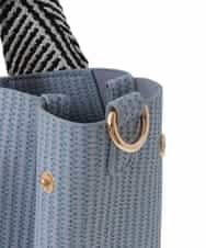 BPCGS55140 MK MICHEL KLEIN BAG(MK ミッシェルクラン バッグ) [2WAY/バッグインバッグ]ラメデザインハンドルトートバッグ ライトブルー