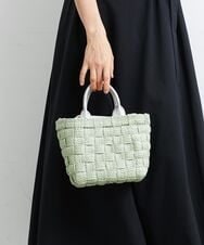 BPCGS56130 MK MICHEL KLEIN BAG(MK ミッシェルクラン バッグ) [2WAY]フェイクレザーハンドルカゴトートバッグ グリーン