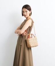 BPCGS56130 MK MICHEL KLEIN BAG(MK ミッシェルクラン バッグ) [2WAY]フェイクレザーハンドルカゴトートバッグ ベージュ