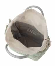 BPCGS56130 MK MICHEL KLEIN BAG(MK ミッシェルクラン バッグ) [2WAY]フェイクレザーハンドルカゴトートバッグ グリーン