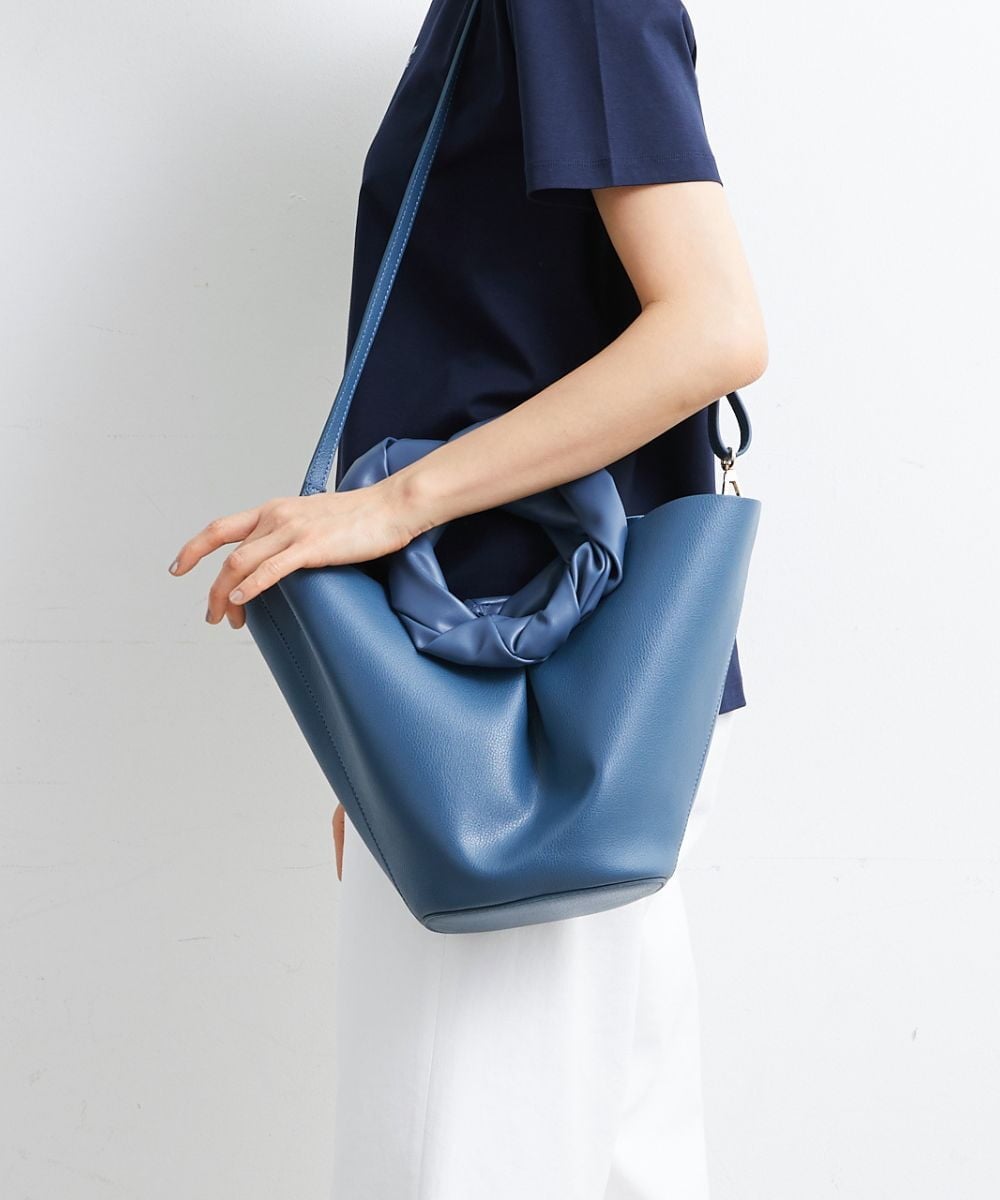 BPCGS57130 MK MICHEL KLEIN BAG(MK ミッシェルクラン バッグ) [2WAY]サークルハンドルフェイクレザートートバッグ ブルー