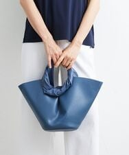 BPCGS57130 MK MICHEL KLEIN BAG(MK ミッシェルクラン バッグ) [2WAY]サークルハンドルフェイクレザートートバッグ ブルー