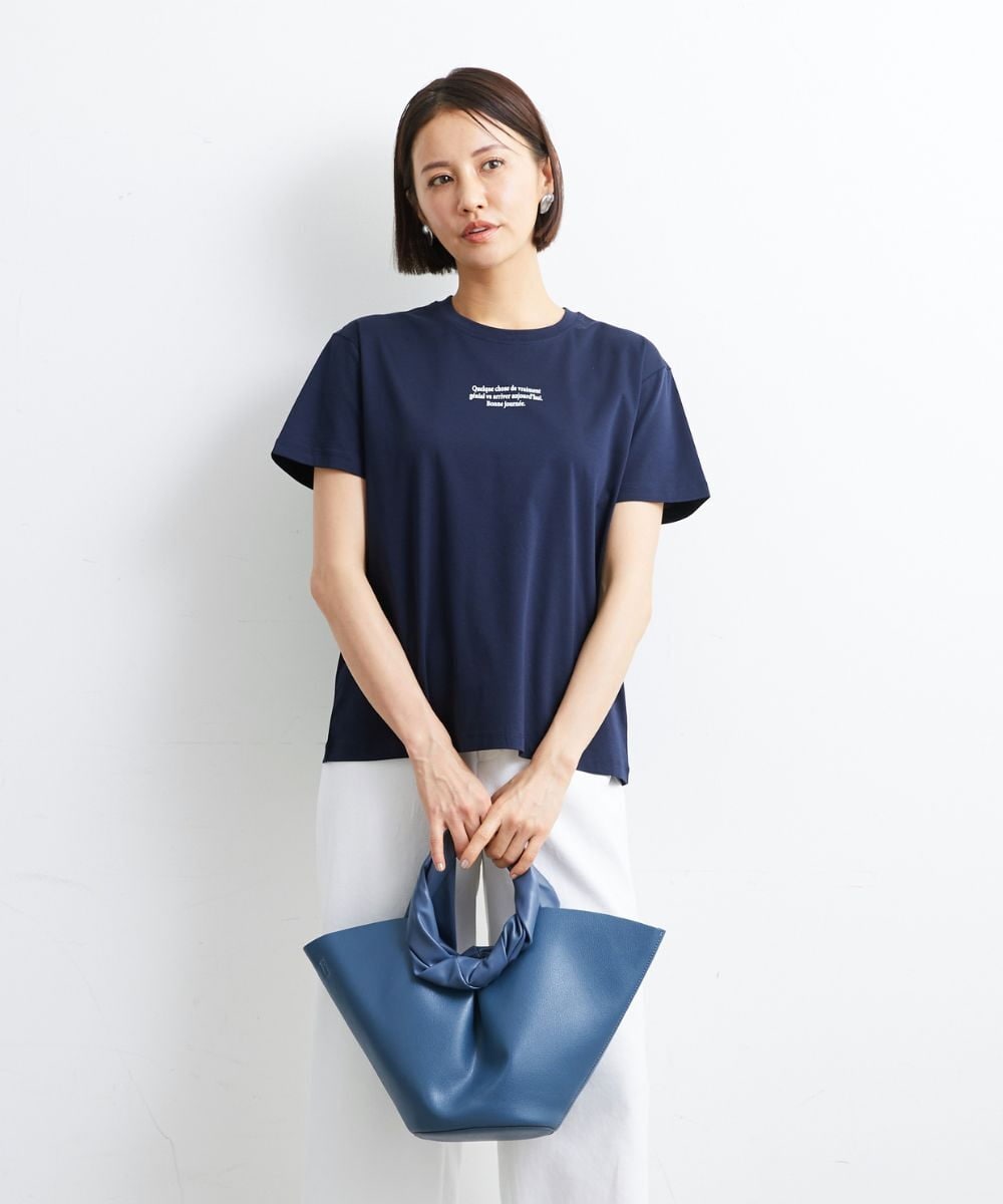 BPCGS57130 MK MICHEL KLEIN BAG(MK ミッシェルクラン バッグ) [2WAY]サークルハンドルフェイクレザートートバッグ ブルー
