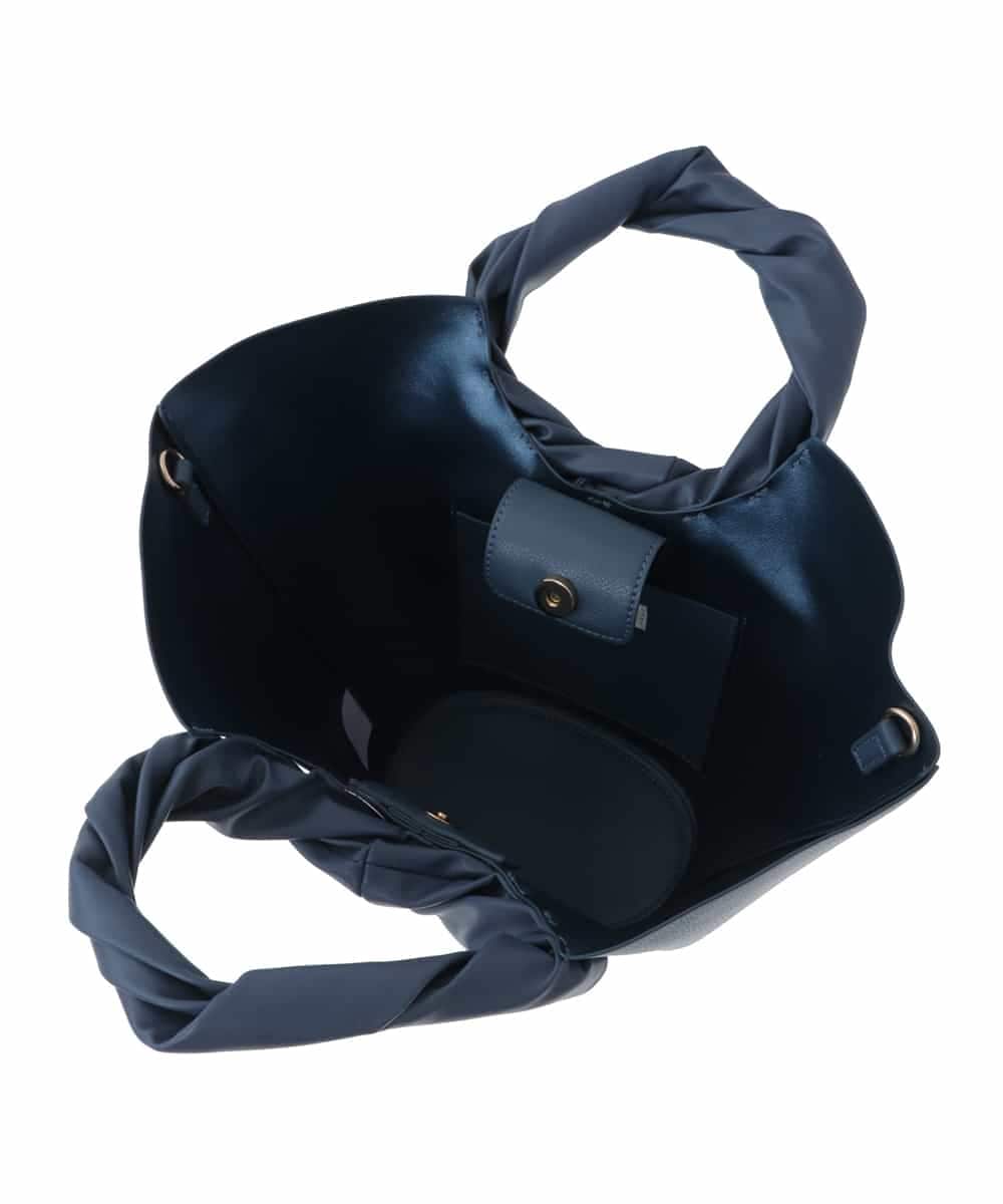 BPCGS57130 MK MICHEL KLEIN BAG(MK ミッシェルクラン バッグ) [2WAY]サークルハンドルフェイクレザートートバッグ ブルー