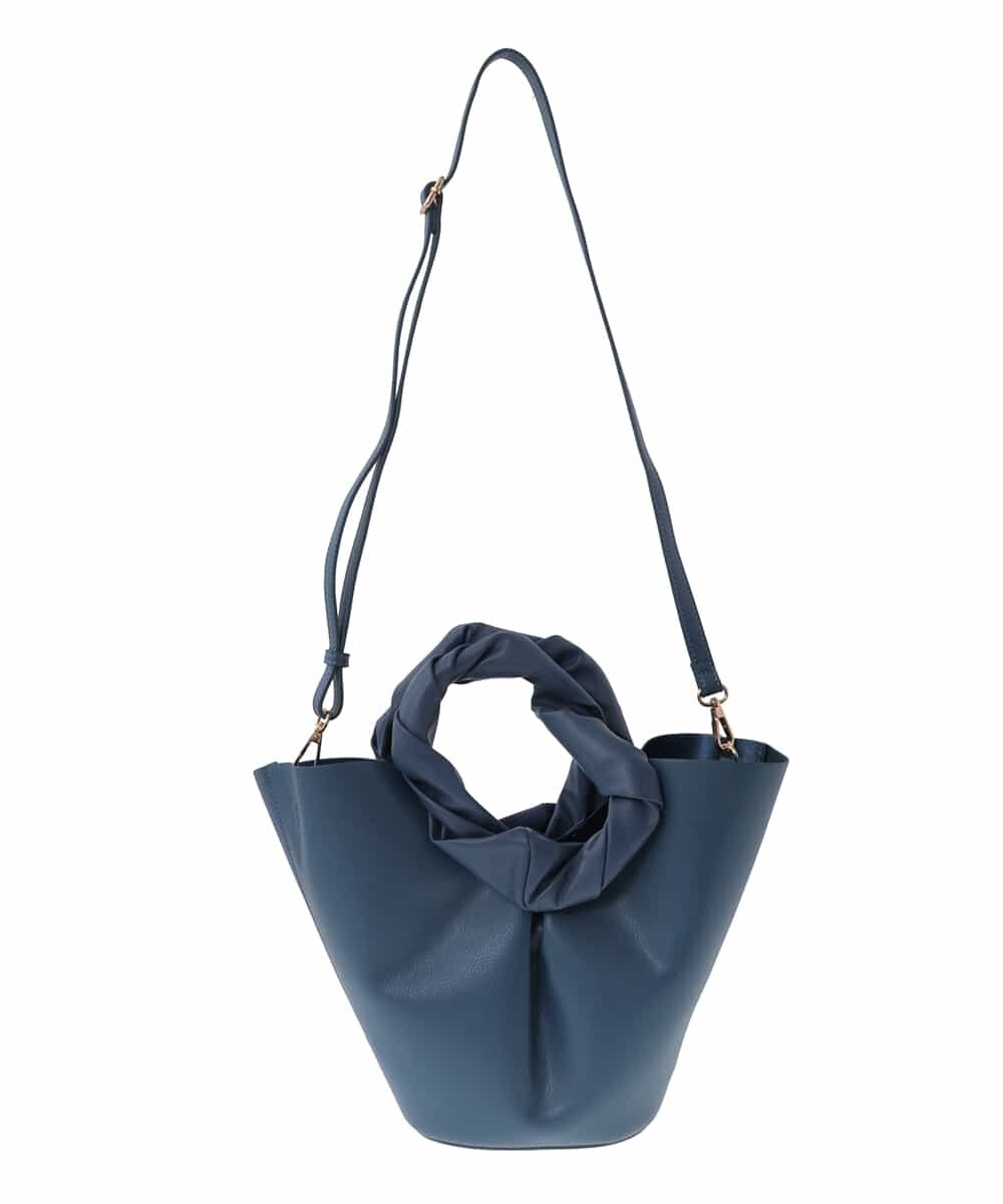 BPCGS57130 MK MICHEL KLEIN BAG(MK ミッシェルクラン バッグ) [2WAY]サークルハンドルフェイクレザートートバッグ ブルー