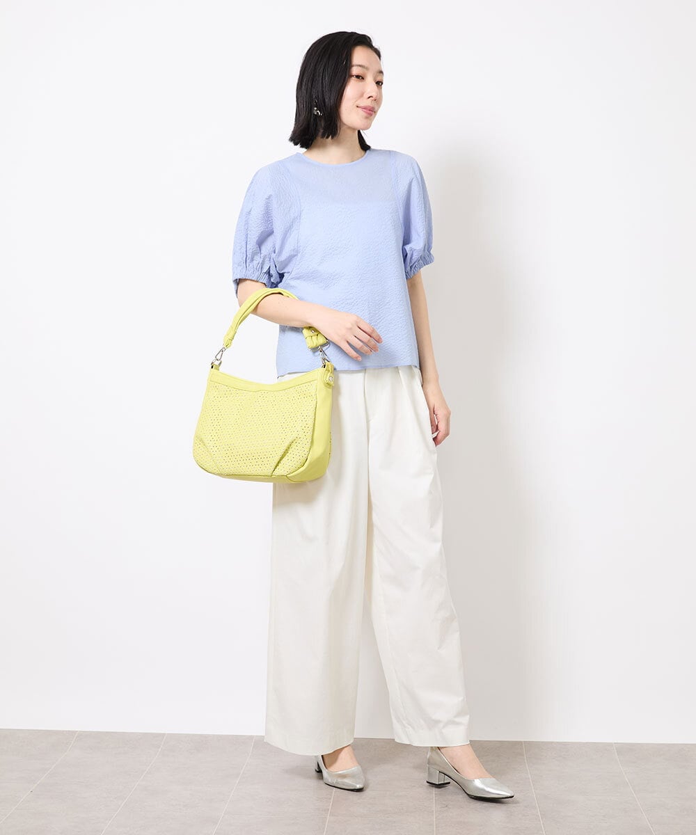 BPCGV30150 MK MICHEL KLEIN BAG(MK ミッシェルクラン バッグ) [2WAY]パンチングラメデザインバッグ イエロー