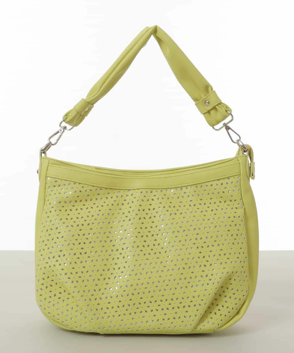 BPCGV30150 MK MICHEL KLEIN BAG(MK ミッシェルクラン バッグ) [2WAY]パンチングラメデザインバッグ イエロー