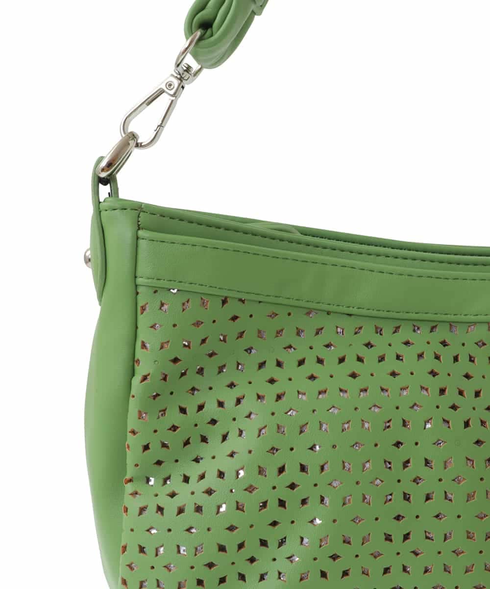 BPCGV30150 MK MICHEL KLEIN BAG(MK ミッシェルクラン バッグ) [2WAY]パンチングラメデザインバッグ イエロー