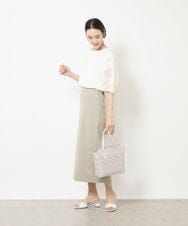BPCGV36150 MK MICHEL KLEIN BAG(MK ミッシェルクラン バッグ) [ポーチ付き]パンチングデザイントートバッグ グリーン