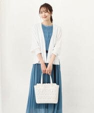 BPCGV36150 MK MICHEL KLEIN BAG(MK ミッシェルクラン バッグ) [ポーチ付き]パンチングデザイントートバッグ アイボリー