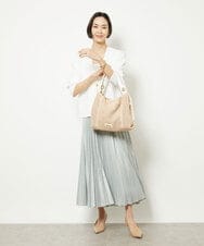 BPCGV41170 MK MICHEL KLEIN BAG(MK ミッシェルクラン バッグ) [2WAY/A4収納可]サイドファスナーメッシュトートバッグ ベージュ