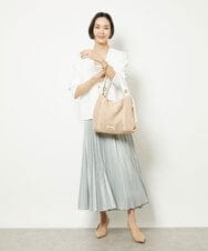 BPCGV41170 MK MICHEL KLEIN BAG(MK ミッシェルクラン バッグ) 【2WAY】サイドファスナーメッシュトートバッグ ベージュ