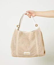 BPCGV41170 MK MICHEL KLEIN BAG(MK ミッシェルクラン バッグ) 【2WAY】サイドファスナーメッシュトートバッグ ベージュ