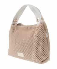 BPCGV41170 MK MICHEL KLEIN BAG(MK ミッシェルクラン バッグ) [2WAY/A4収納可]サイドファスナーメッシュトートバッグ ベージュ