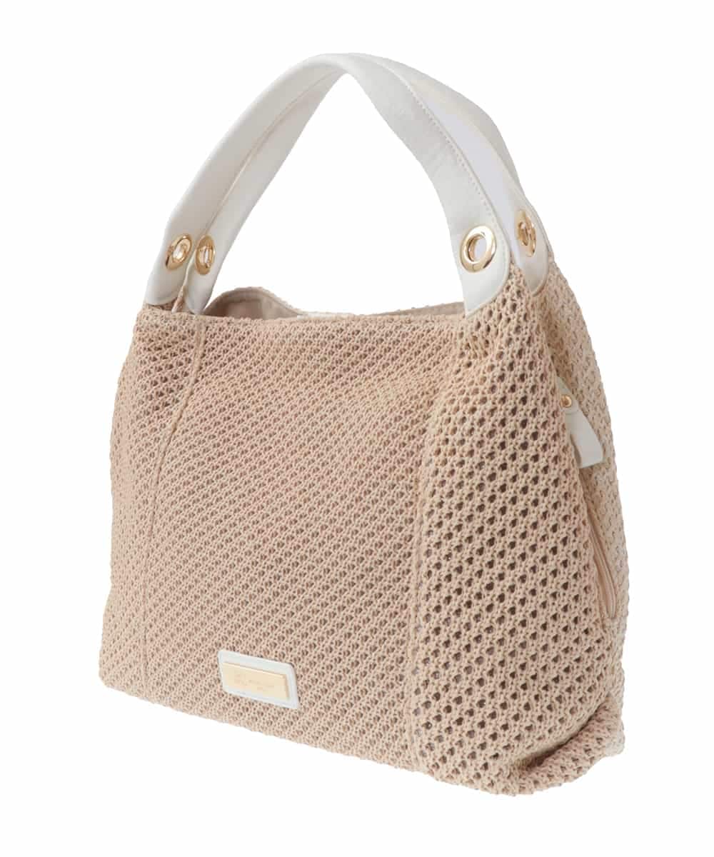 BPCGV41170 MK MICHEL KLEIN BAG(MK ミッシェルクラン バッグ) [2WAY/A4収納可]サイドファスナーメッシュトートバッグ ベージュ