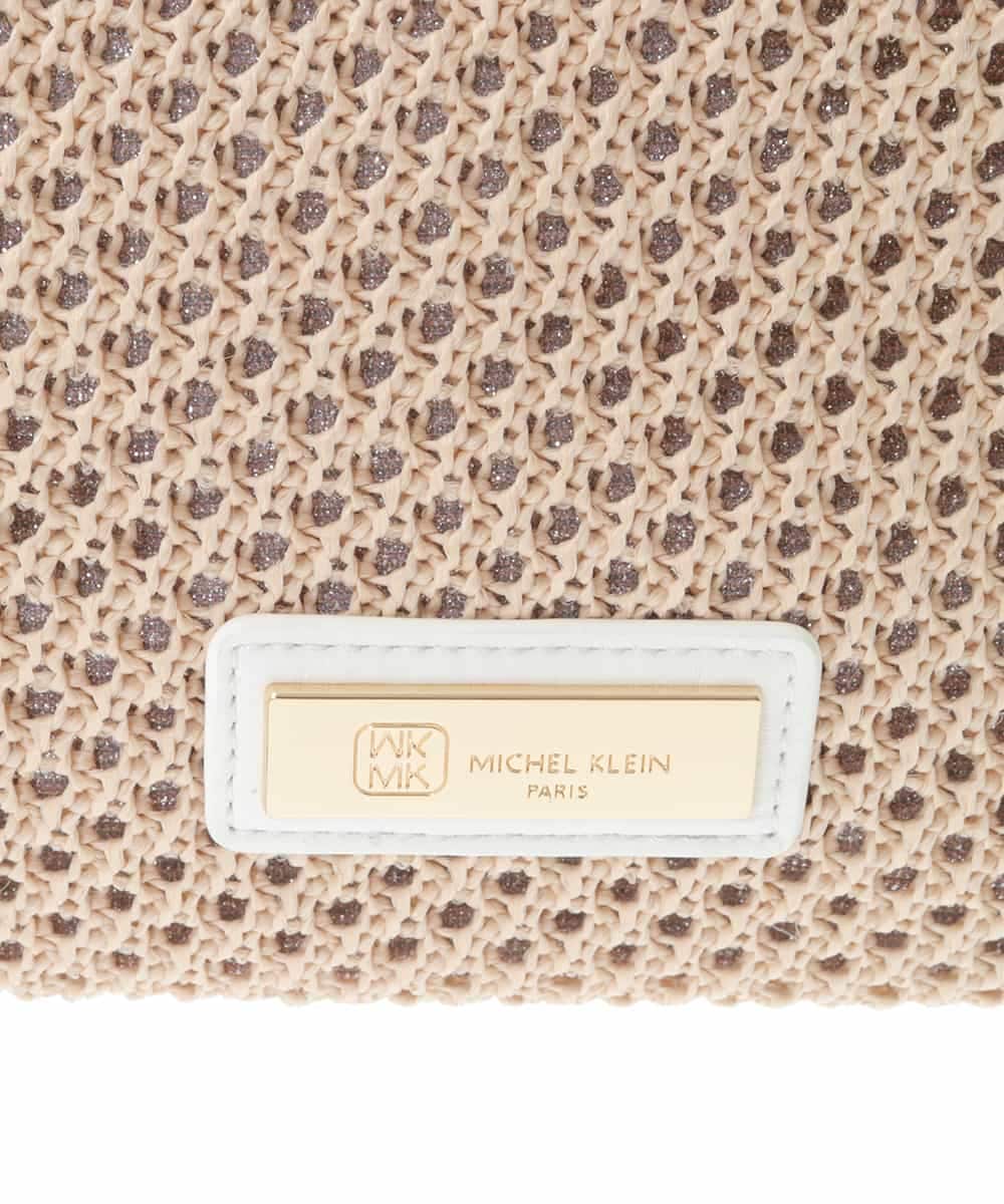 BPCGV41170 MK MICHEL KLEIN BAG(MK ミッシェルクラン バッグ) [2WAY/A4収納可]サイドファスナーメッシュトートバッグ ベージュ