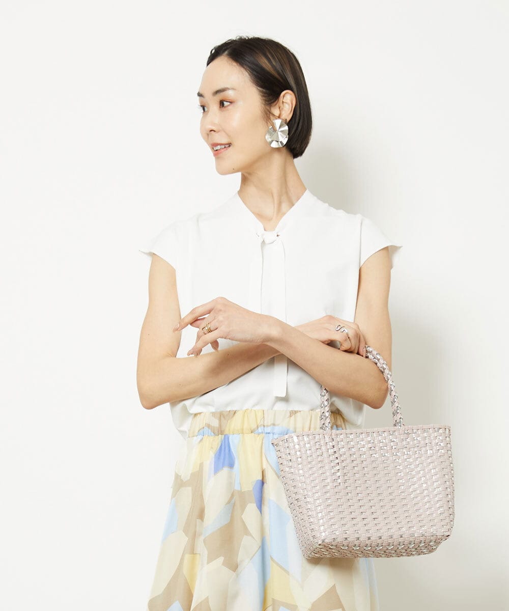 BPCGV42140 MK MICHEL KLEIN BAG(MK ミッシェルクラン バッグ) [巾着付き]メタルポイントメッシュバッグ ピンク